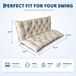 StarTech Schommelkussen - Kussen voor tuinsschommel - 2-persoons - Hoge elasticiteit - Waterafstotend - Antislip onderkant - 119 x 102 cm - Beige