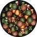 Billiet - Vanlaere Petites boules de Noël - 40x pc - cuivre/vert - D3 cm - plastique - décoration de Noël