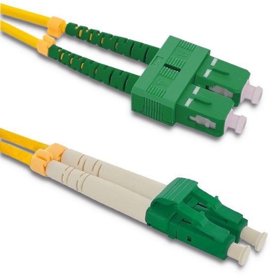 Qoltec Serie - Singlemode Patchcord - SC/APC naar LC/APC - 9/125 G652D - Duplex - 3m