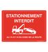 AUA SIGNALETIQUE - Bord met afgeronde hoeken - parkeerplaats verboden, artikel R 417.10 - rood - 300 x 210 mm, aluminium Dibond 3 mm