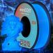 Non-branded 175 mm Glow In The Dark PLA filament for 3D printers - 1 kg spool - light blue