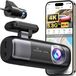 Caméra embarquée avant et arrière - 4k/1080p - Wifi et GPS - Mode parking - Avec support 256 Go