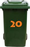 MC Living KadoExpress Kliko Sticker / Vuilnisbak Sticker - Nummer 20 - 14,7 x 25 - Oranje