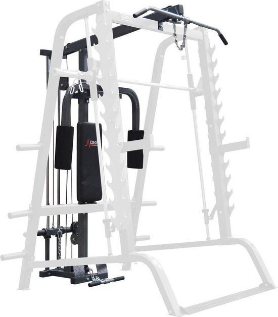 DKN Technology Smith Pec-deck/Lat- Low Pulley - uitbreiding voor de Smith Rack - Zwart