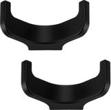 Sotech 2 stuks Dubbele haken BILL zwart mat 72,5 x 29 x 37,5 mm met verdekte bevestiging Jashaken uit de BlackLine collectie