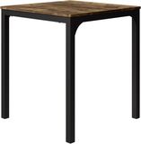 Vicco Fyrk Eettafel – 70 x 70 cm Zwart/eiken rustiek