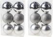 Cosy&Trendy Billiet - Vanlaere 12x Zilveren kunststof kerstballen 8 cm