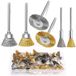 48 Pièces Mini Brosse Métallique Set pour Polissage et Nettoyage