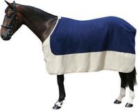 PFIFF Fleecedeken tweekleurig Blauw/Wit Polyester Paard Zweetdeken Niet waterdicht
