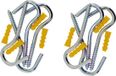 DID Stalen schroefhaken / ophanghaken - 16x stuks - 10 cm - met plug 8 mm