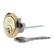 Yale Vervangende velgcilinder, gepolijst messing, 2 sleutels, geschikt voor deuren van 38-57 mm