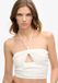 Superdry Dames Kort Geweven Topje met Uitsnijdingen - Off White - Maat UK10/EU38