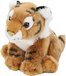 Nature Planet Pluche bruine tijger knuffel 18 cm - Dieren speelgoed knuffels cadeau - Tijgers Knuffeldieren