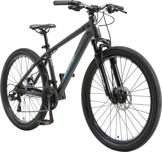 bikestar hardtail MTB, Sport, 26 inch, 21 speed, zwart/blauw