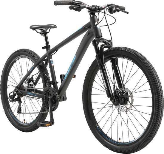 Bikestar 26 inch Hardtail Sport MTB - 21 Speed - Zwart/Blauw