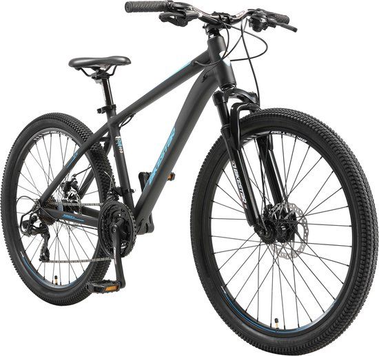 Bikestar 26 inch Hardtail Sport MTB - 21 Speed - Zwart/Blauw