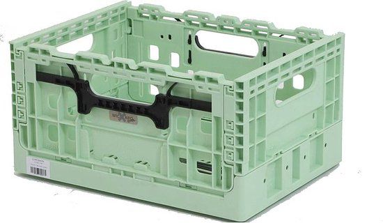 WICKED Smart Crate - Fietskrat met grepen - Licht Groen - 16 l