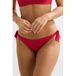 BEACHWAVE strik bikinibroekje met lurex en textuur rood
