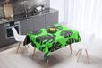 Bonamaison Tafelkleed, Anti-Mold, Sneldrogend, Waterdicht, 100% Polyester Tafellaken, Neon groene rook, 140 x 140 Cm