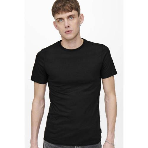 ONLY & SONS ONSBASIC Slim Fit T-Shirt - Black (2-Pack)