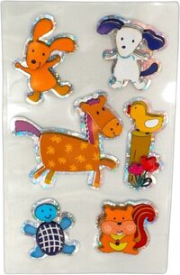 3D Stickers Happy Farm - 24 stuks - Per stuk verpakt - Uitdelen - Traktatie