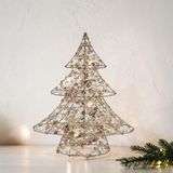Countryfield LED Kerstboom Pippa 20 cm – Goud – Met 15 LED Lampjes – Metalen Kerstboom met Verlichting – Timer – Werkt op Batterijen – Kerstdecoratie