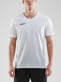 Craft Pro Control Stripe Shirt Manches Courtes Homme - Blanc / Argent