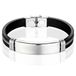 LGT JWLS LGT Jewels Siliconen armband Heren RVS ID Zilverkleurig Zwart
