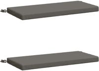 vidaXL Bankkussens SOEST 2 stuks 100% Polyester Grijs 60 x 40 x 5 cm