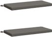 vidaXL Bankkussens SOEST 2 stuks 100% Polyester Grijs 60 x 40 x 5 cm