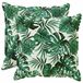 vidaXL Kussensloop 2 st houten bladpatroon 55 x 55 cm polyester