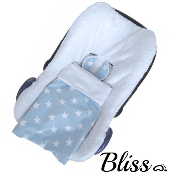 Bliss Babydeken - Wikkeldeken - Omslagdoek - Wiegdeken - Dekentje - Ster Lichtblauw