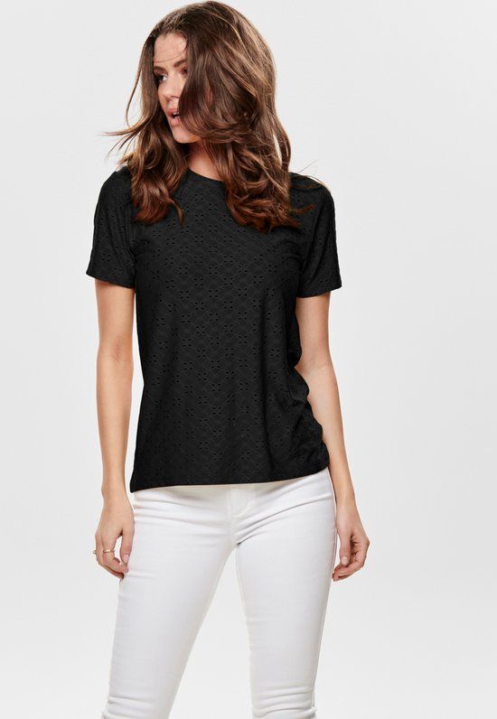 JDY JDYCATHINKA S/S TAG TOP JRS NOOS Women's T-shirt - Black - Size M