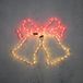 Luca Lighting LED muurdecoratie bel 96 lampjes rood 56 x 2 x 47cm