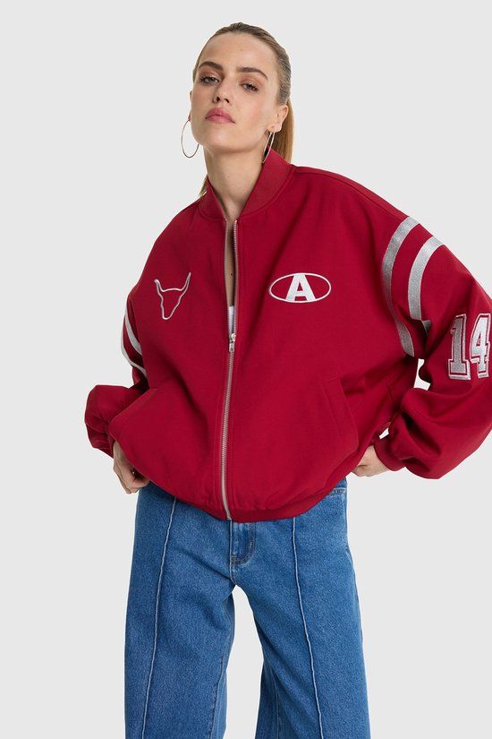 Alix the label 2512409503 tape jacket - Bordeaux - Maat S - Vrouwen