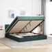 Prolenta Maison Exclusive - Ottoman bedframe met matras, donkergroen, 160x200 cm, fluweel