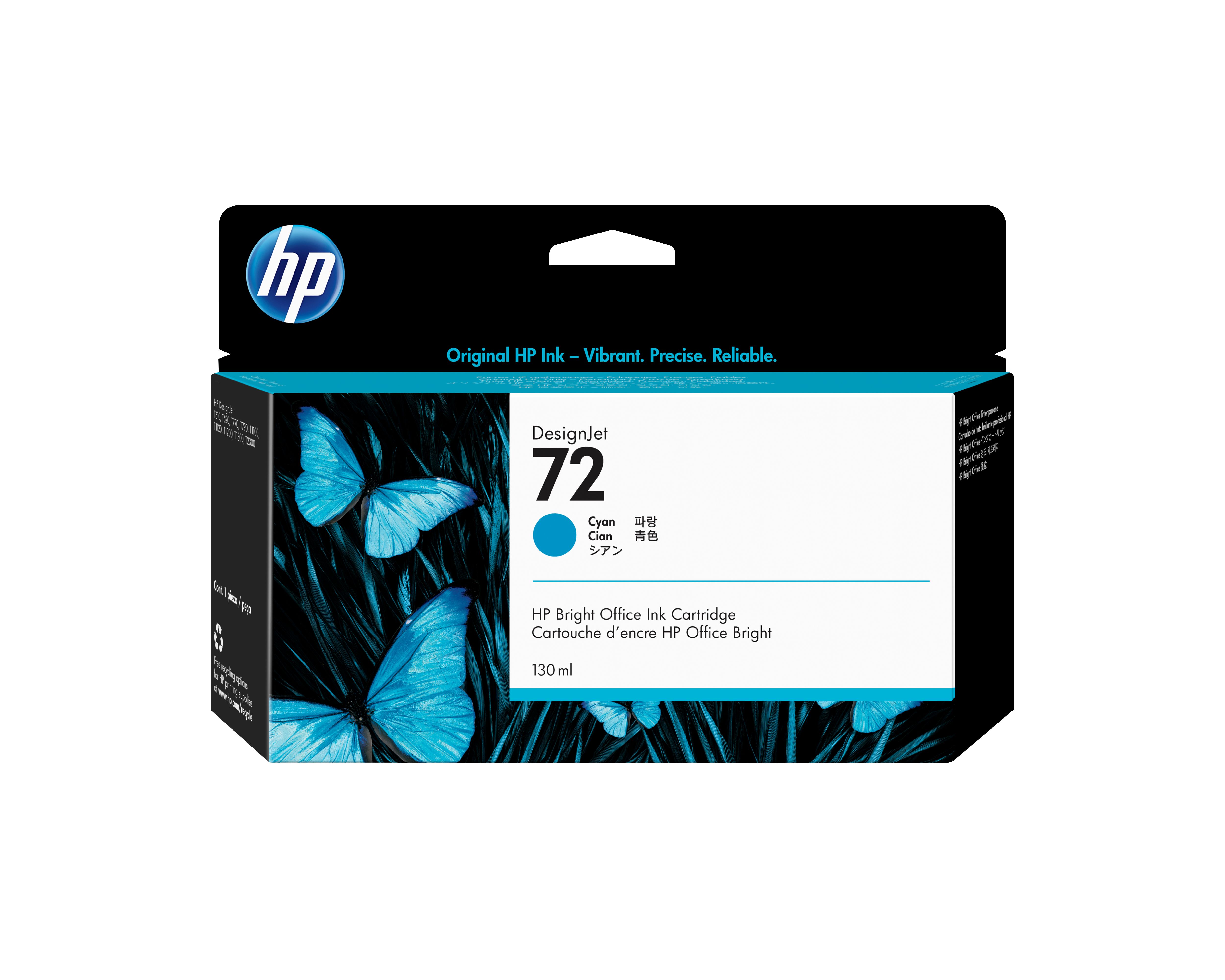HP 72 Cyaan DesignJet Inktcartridge - 130 ml