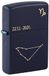 Zippo Stormaansteker, Zodiac Capricorn, mat-marineblauw, lasergravure, hervulbaar, herbruikbaar, windbestendig design, cadeaudoos, gemaakt in de VS