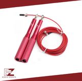 EZRIO SPORTS Corde à sauter - Rouge - 3M - Réglable - Speedrope - Skipping Rope - Fitness