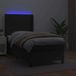 Maison Exclusive - Boxspringbed met matras en LED-verlichting, zwart, 90x190 cm, kunstleer