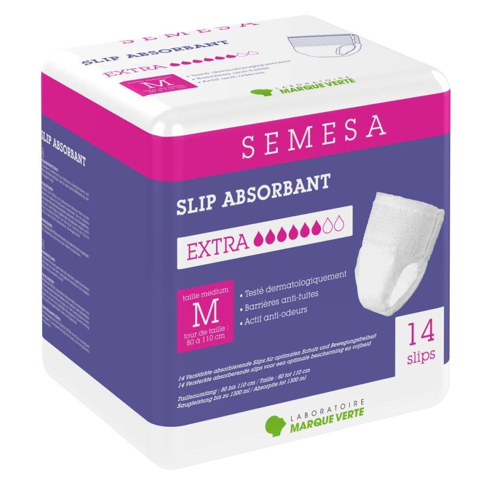 Laboratoire Marque Verte Marque Verte Semesa Absorberende Slip Extra - Medium 14 slips