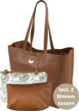 Isoki Avoca Grote Bruine Luiertas Schoudertas Avoca Tote Tan Cognac