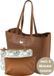 Isoki Avoca Grote Bruine Luiertas Schoudertas Avoca Tote Tan Cognac