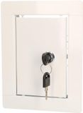KOTARBAU® Inspectieklep, Inspectiedeur, Verzinkt Staal, 15x10 cm, Wit, Inspectieluik met Slot, en 2 Sleutels, Onderhoudsklep, Poedergecoat, Toegangspaneel, Revisiedeur