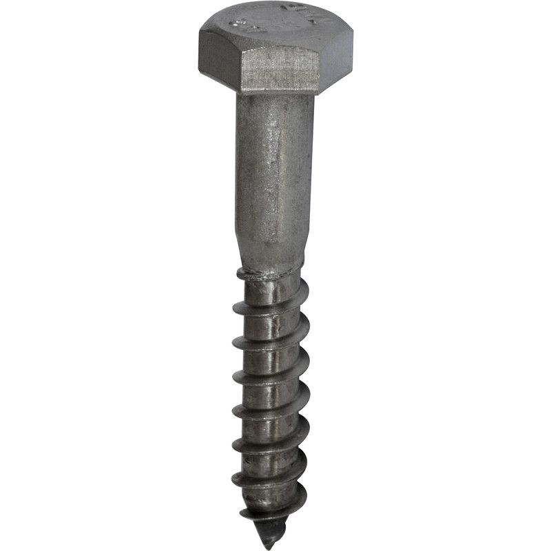 Houtdraadbouten RVS M8x50mm (10 Stuks)