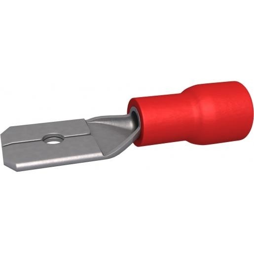 BizLine Kabelschoen/ Vlaksteker Mannelijk Rood 0,5-1,5mm2 - 6,3 x 0,8 mm
