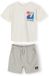 Minoti Kleding Set Jongens T-shirt en Short - 100% Katoen - Ecru