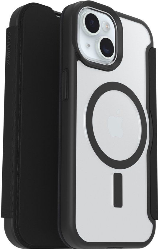 OtterBox React Folio - Book Case voor Apple iPhone 15/14/13 - Zwart Transparant