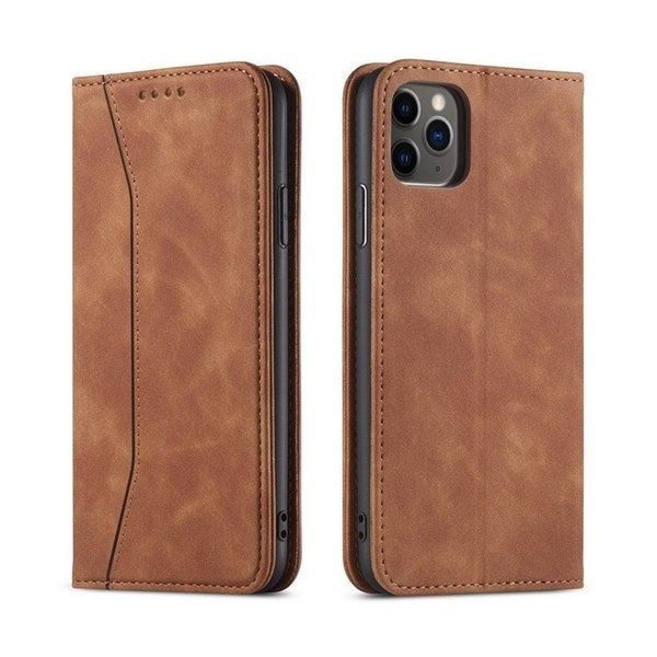 JVS Products 12 Mini Bookcase Hoesje - Apple iPhone 12 Mini - Bruin