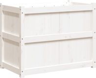 vidaXL Plantenbak 90x50x70 cm massief grenenhout wit